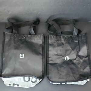 Lululemon Reusable Tote Bag Black White